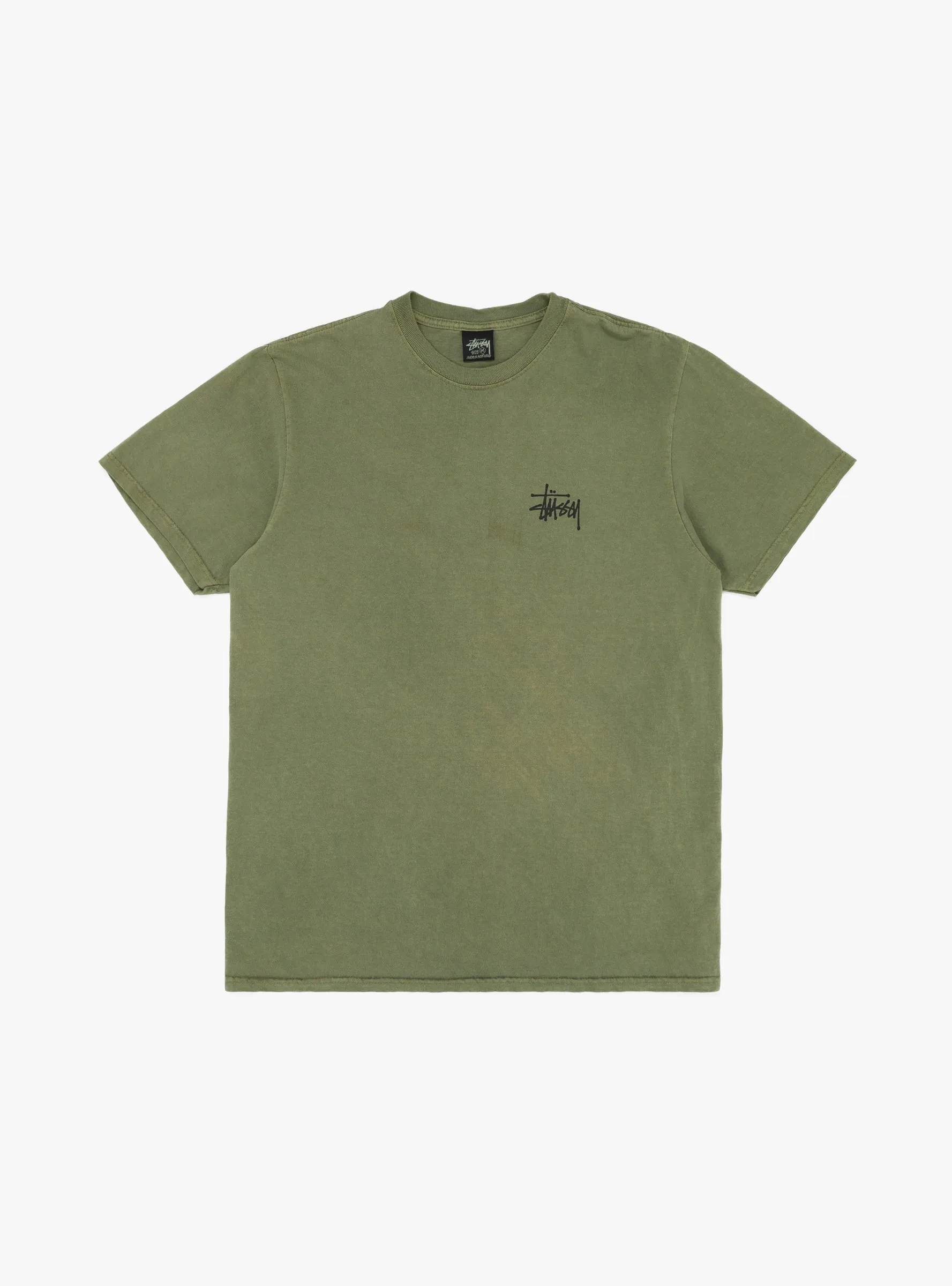 Basic Stussy Pig. Dyed T-shirt Olive