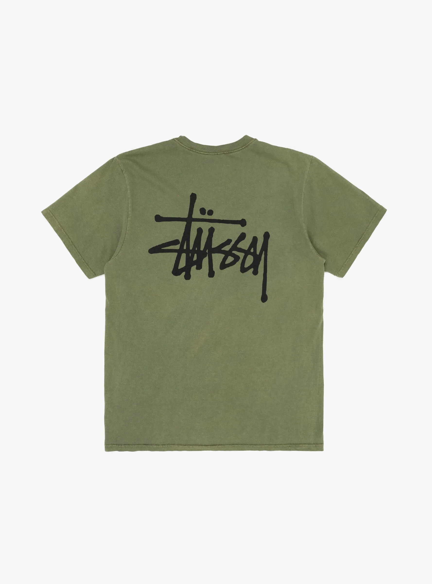 Basic Stussy Pig. Dyed T-shirt Olive