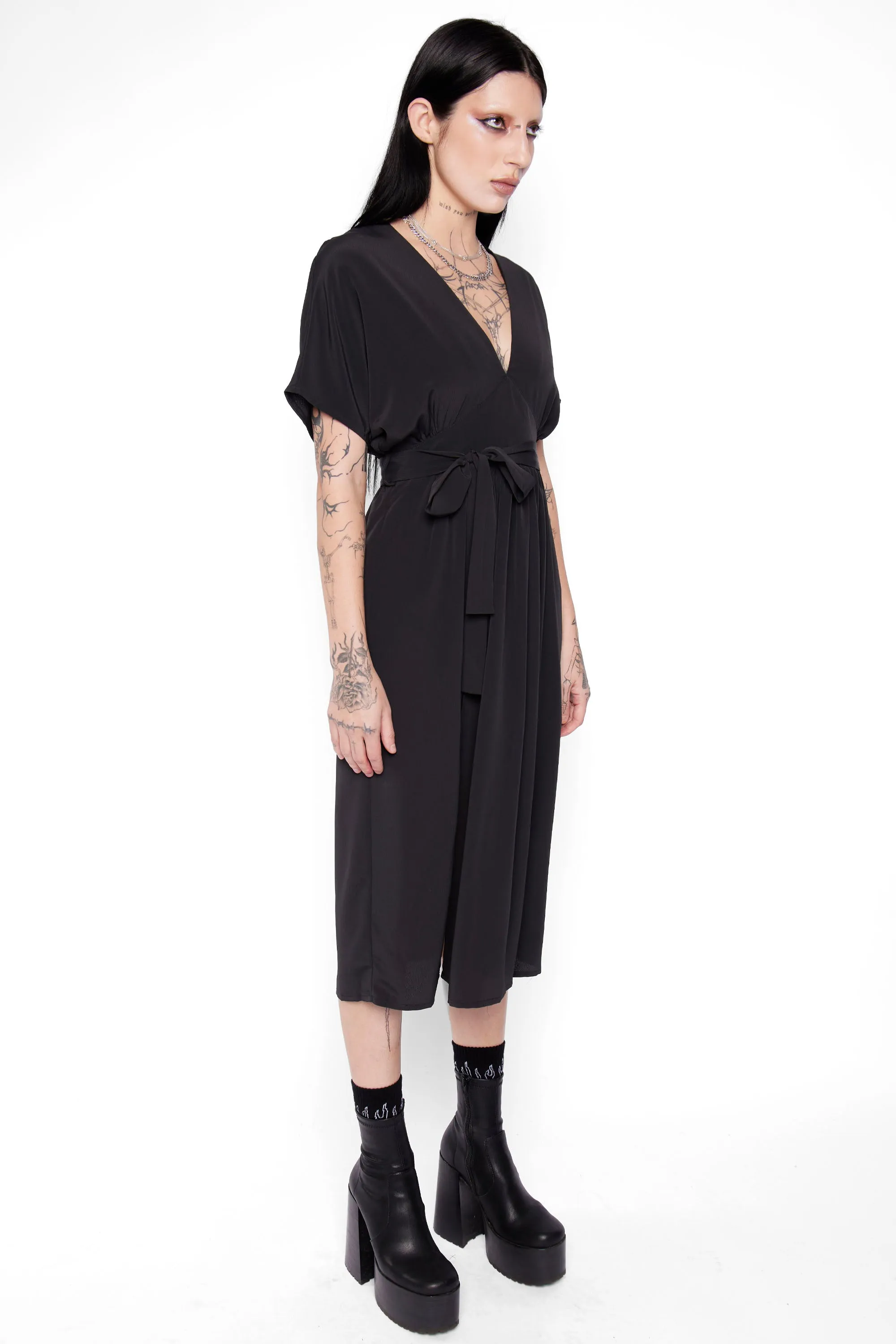 Bathory Plunge Midi Dress