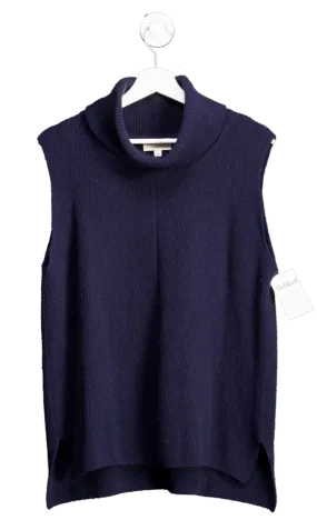 Beaufort & Blake Blue Sleeveless Roll Neck Jumper UK XL