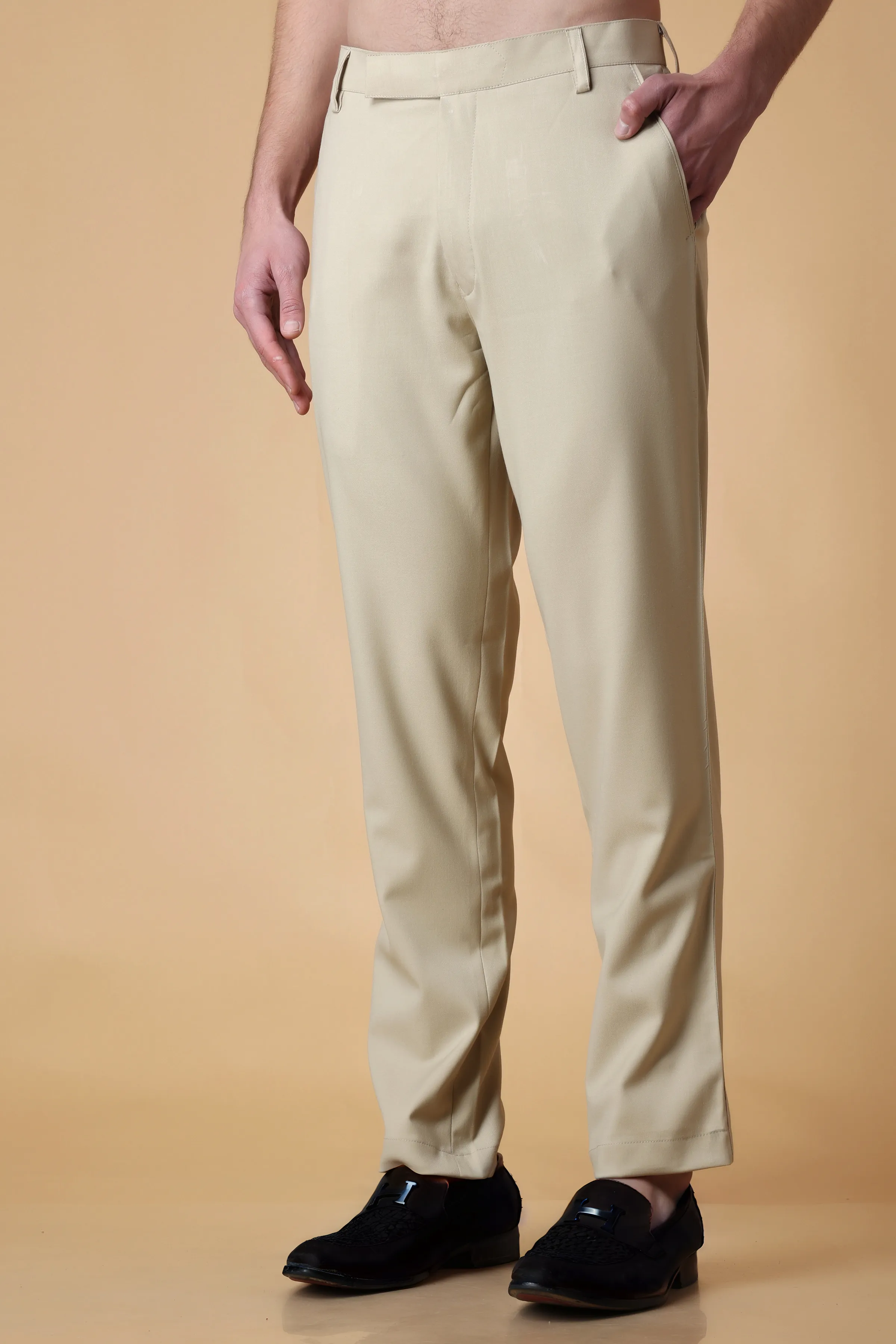 Beige Ultra Formal Trousers