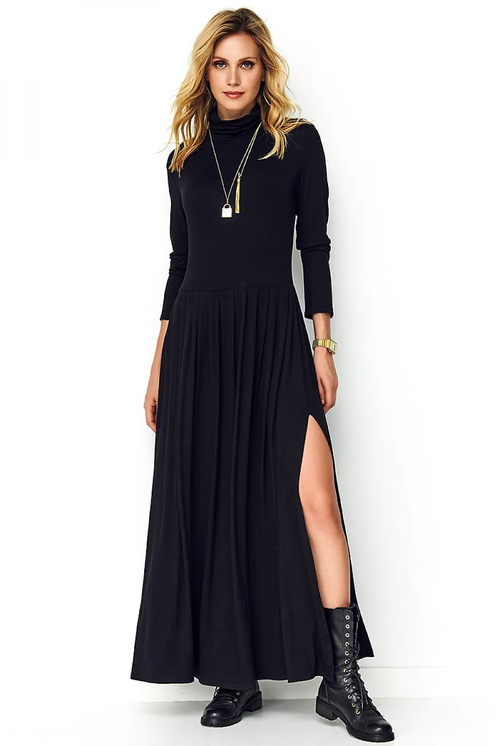 Black Long Sleeve Maxi Dress