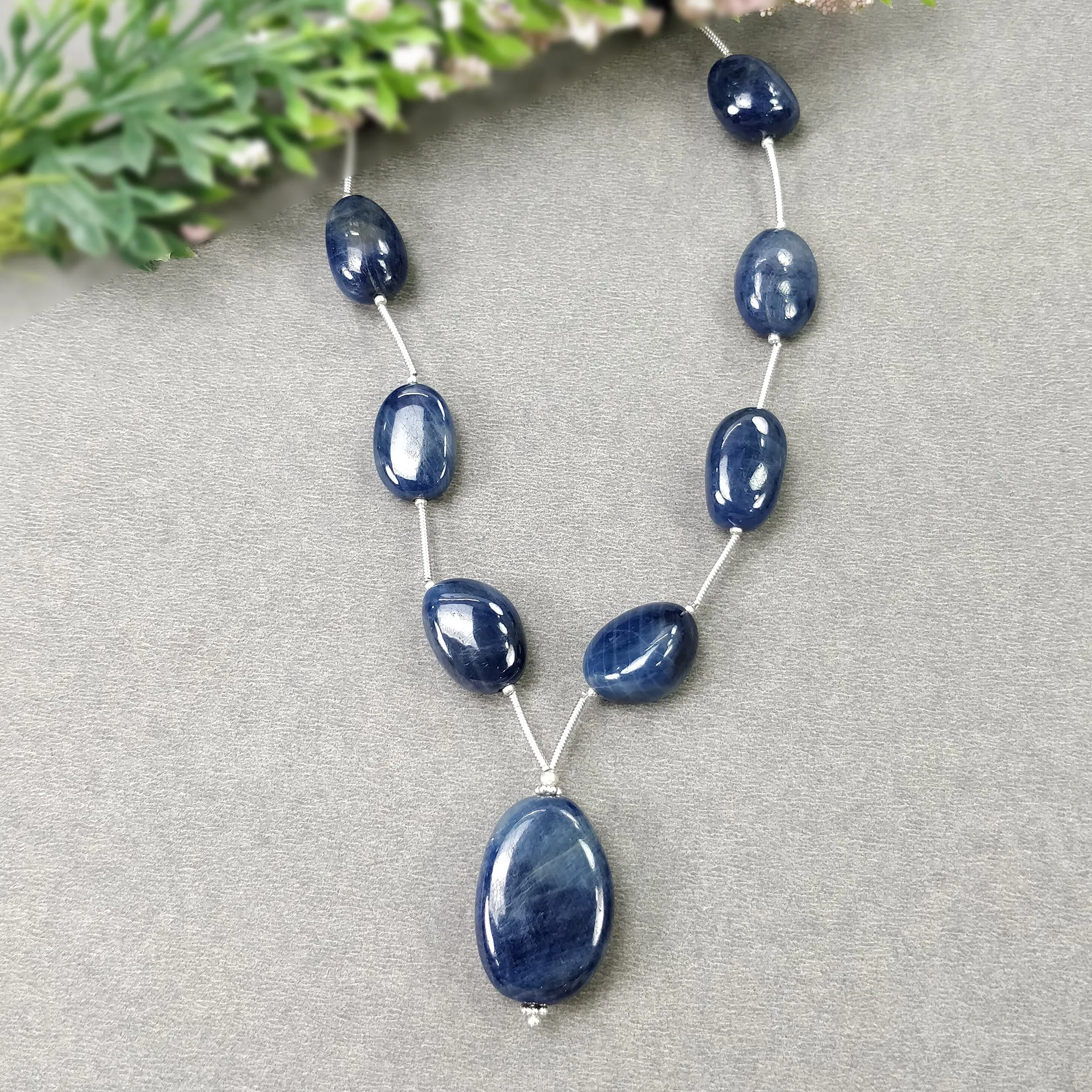 BLUE SAPPHIRE Gemstone Cabochon Loose Beads : 245.45cts Natural Untreated Sapphire Plain Oval Shape Beads 9.5*7mm - 26*18mm