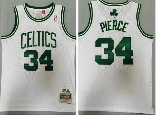 Boston Celtics #34 Paul Pierce Throwback Jersey White