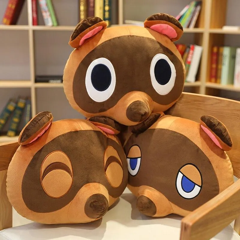 Cartoon Crossing Toys Plush Pillow Animal Crossing Cosplay Kawaii Soft Raccoon Blinder Cute Raccoon For Children Kids Toys Gift