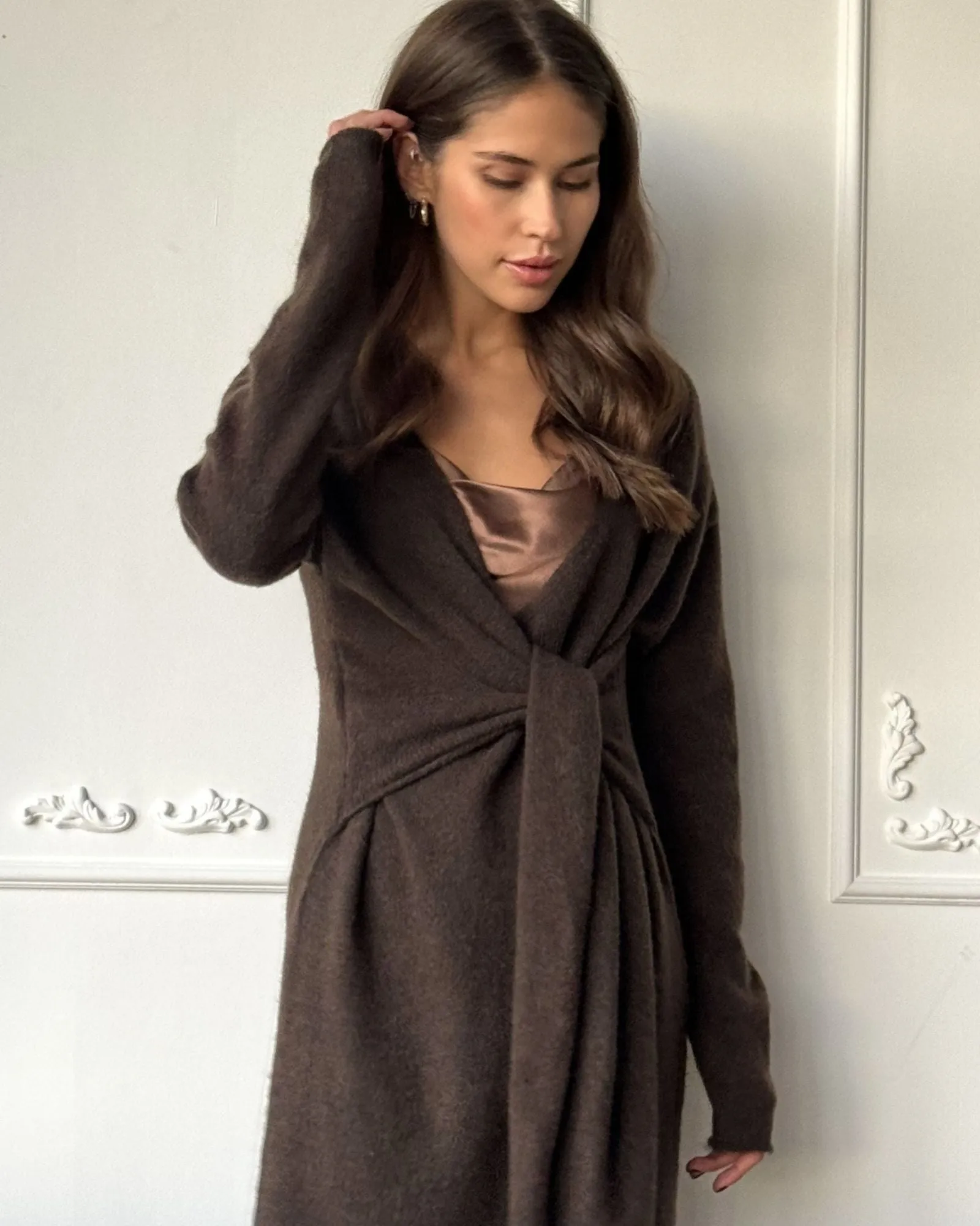 Charli Keira Wrap Sweater Dress