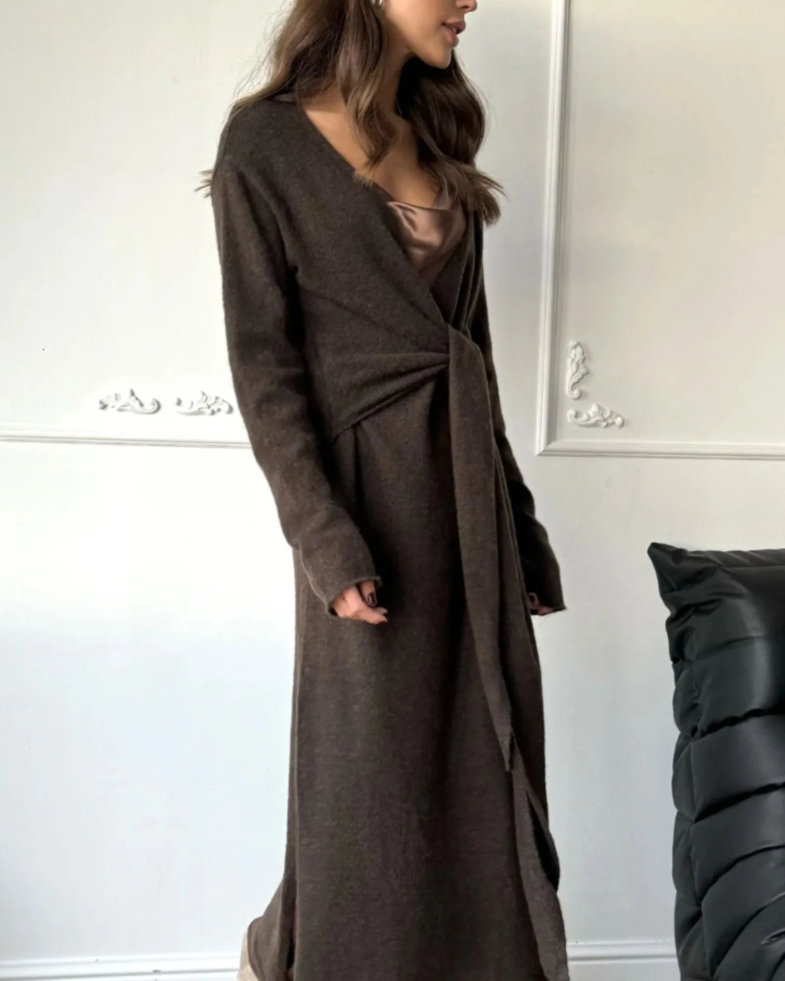 Charli Keira Wrap Sweater Dress