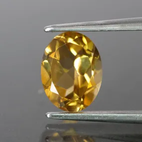 Citrine | natural, oval cut 8x6mm, VS, 1.1ct