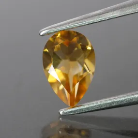 Citrine | natural, pear cut 7x5mm, VS, *0.6ct