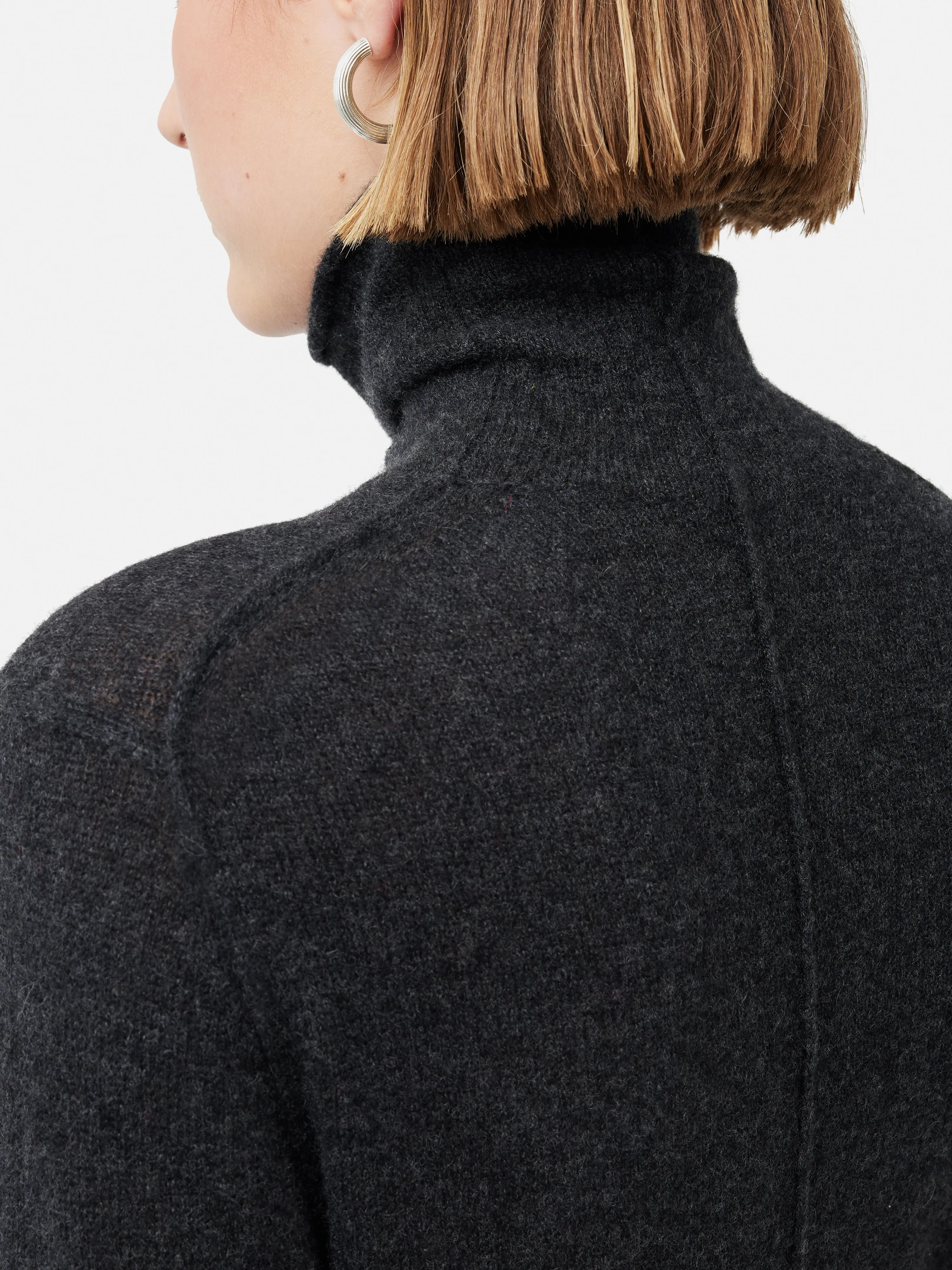 Cloud Cashmere Roll Neck | Charcoal