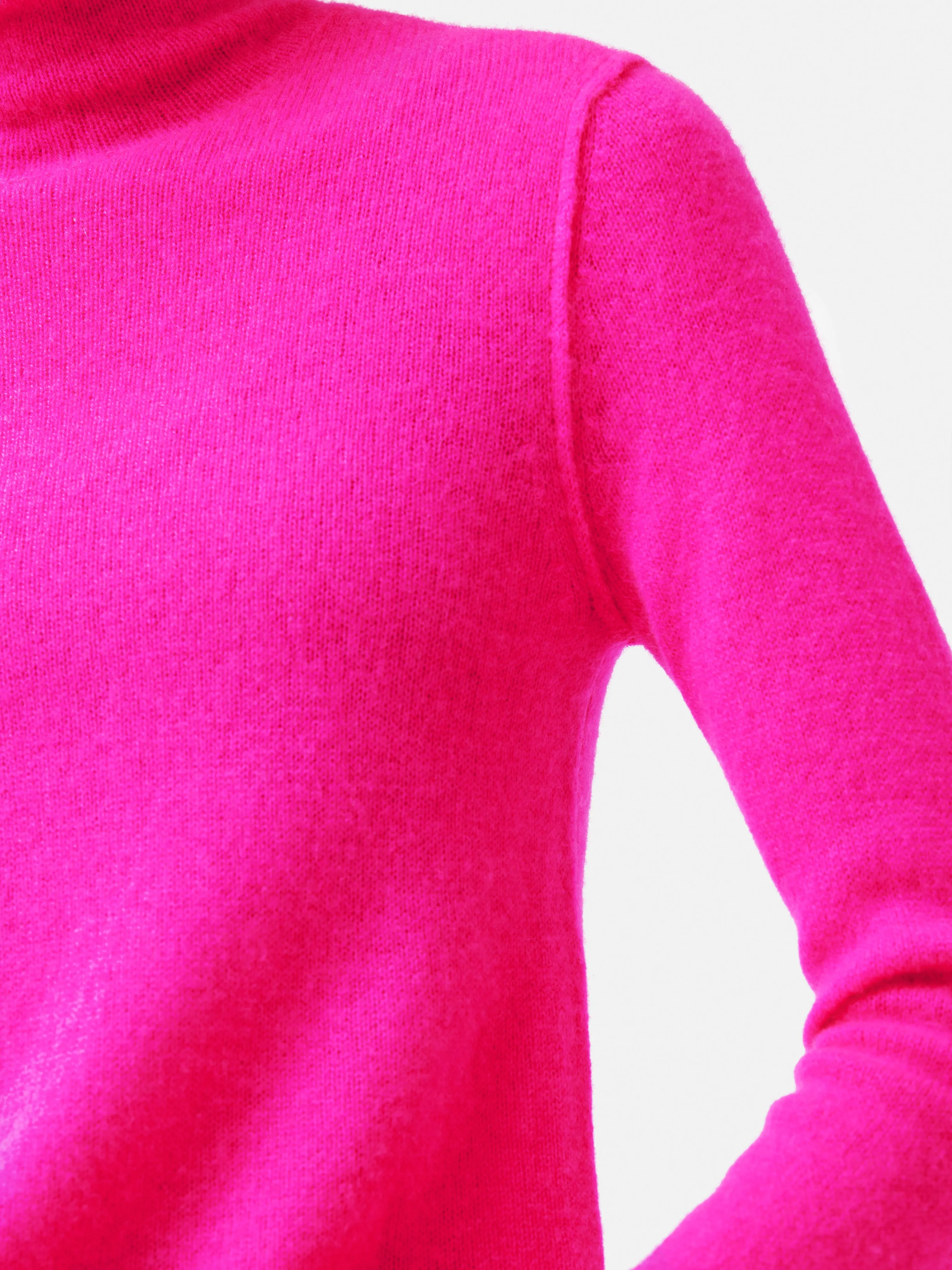 Cloud Cashmere Roll Neck | Pink