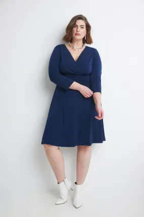 Curvy Form-Fitting Ruched Dress with Tummy Control