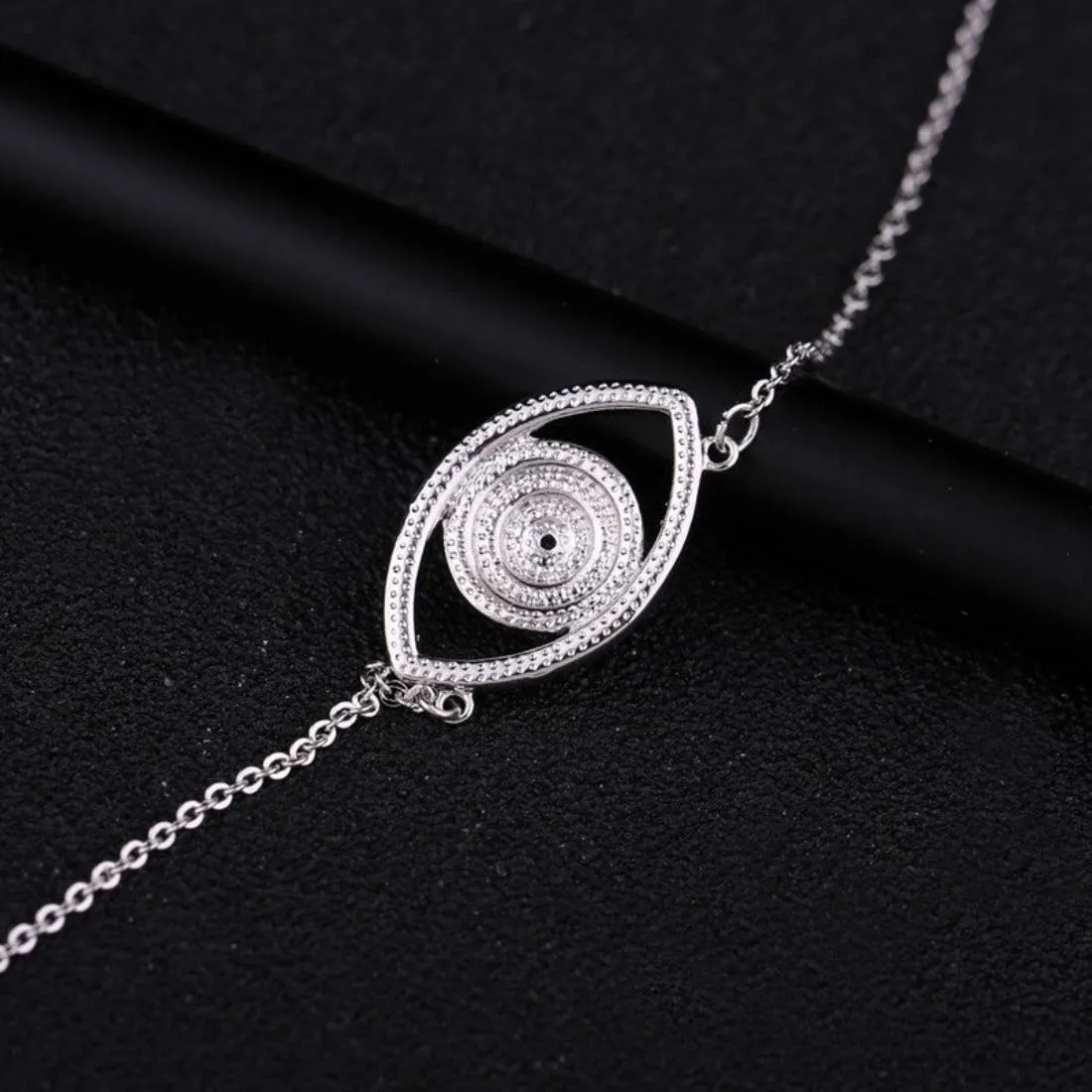 CZ Luxury Evil Eye Crystal Choker  Pendant - 2