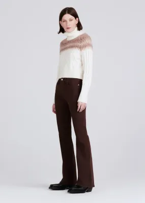 Derek Lam 10 Crosby High Rise Flare Jeans Chocolate