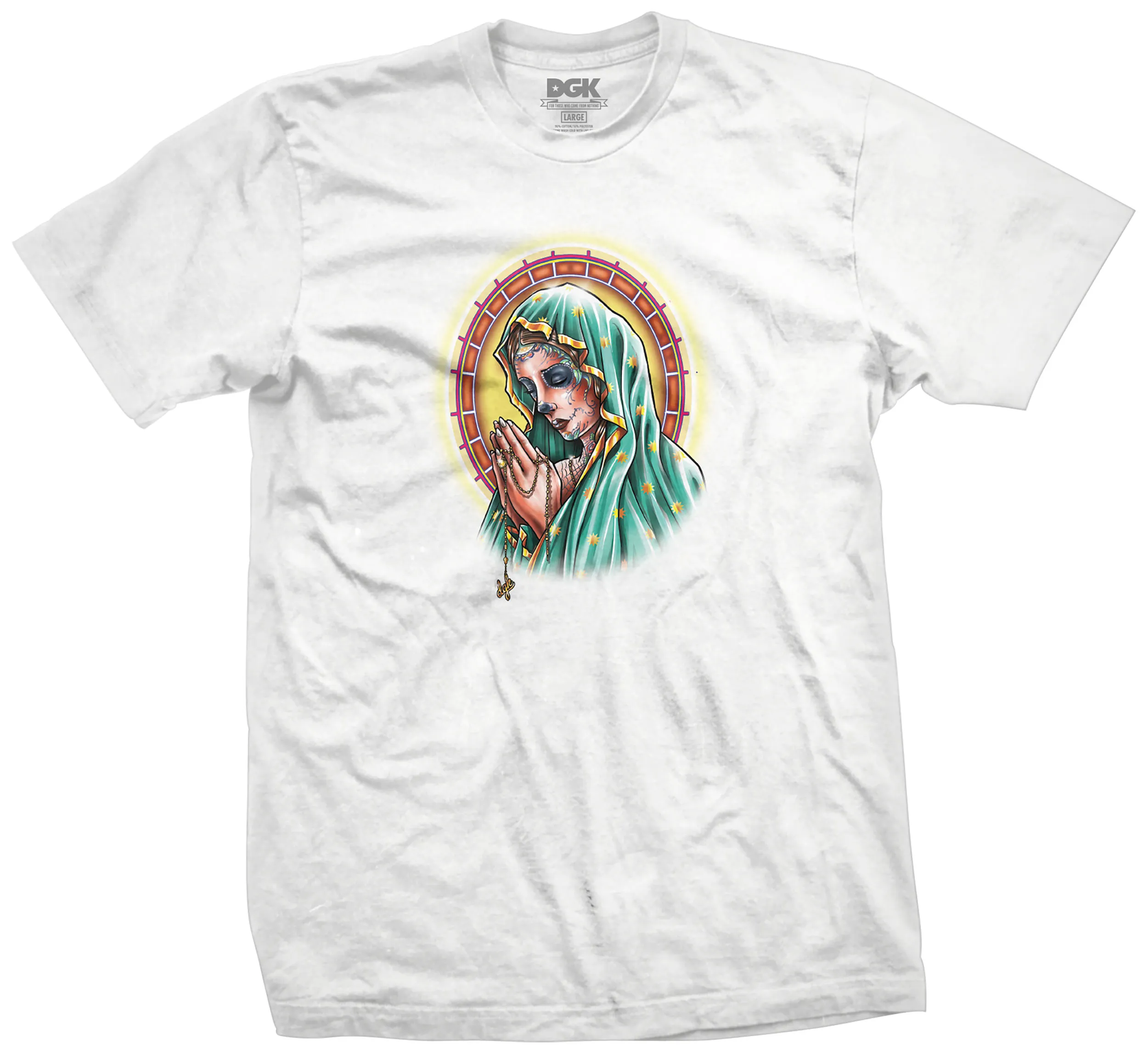 DGK T-SHIRT OUR LADY WHITE