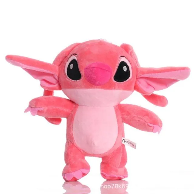 Disney Anime 20CM Plush Toy Kawaii Lilo & Stitch Plush Toy Soft Doll Stuffed Animals Couple Stitch Angel Boy Girl Gift