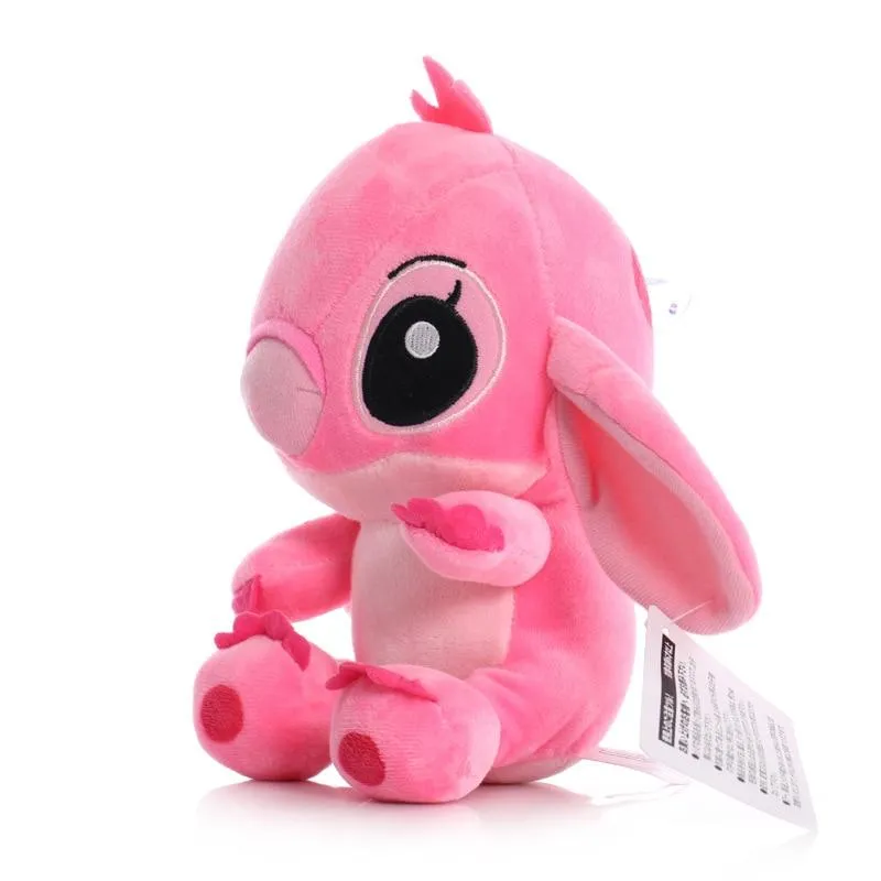 Disney Anime 20CM Plush Toy Kawaii Lilo & Stitch Plush Toy Soft Doll Stuffed Animals Couple Stitch Angel Boy Girl Gift