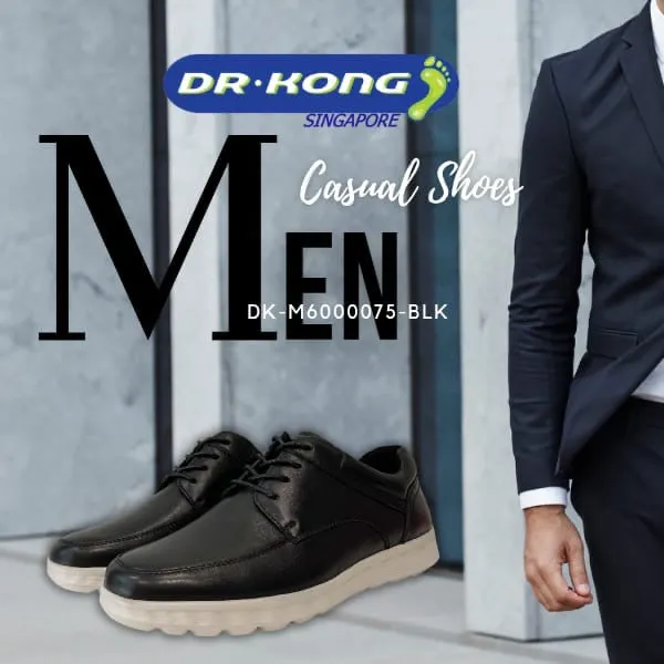 DR.KONG MEN'S COMFORT FORMAL SHOES DK-M6000075-BLK(RP : $239)