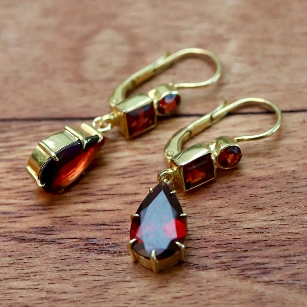 Duchess Of Kent Garnet Earrings