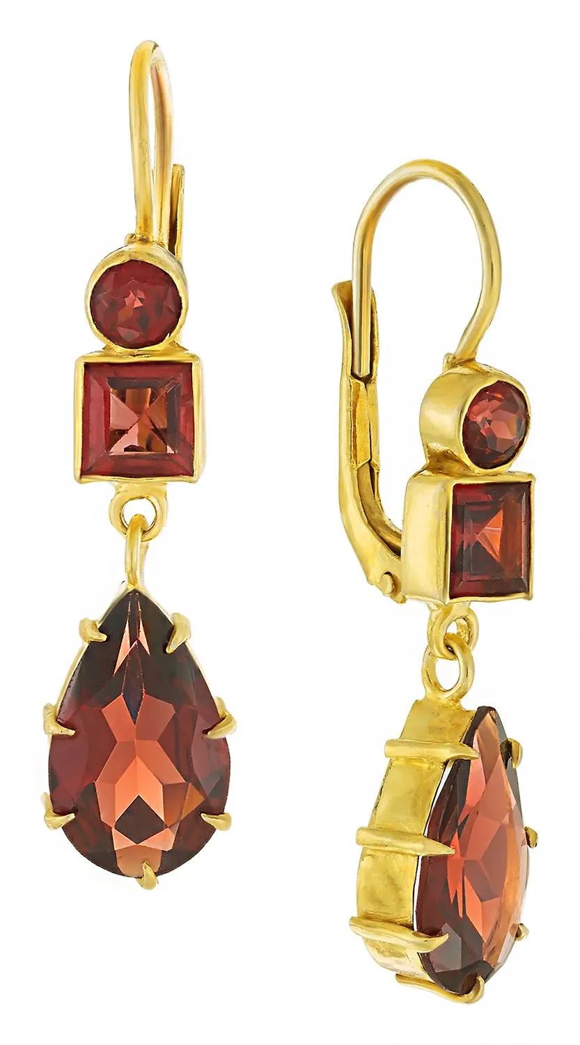 Duchess Of Kent Garnet Earrings