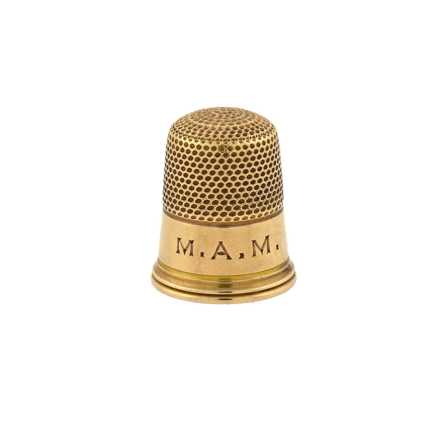 Edwardian 14kt Yellow Gold Thimble in Original Box