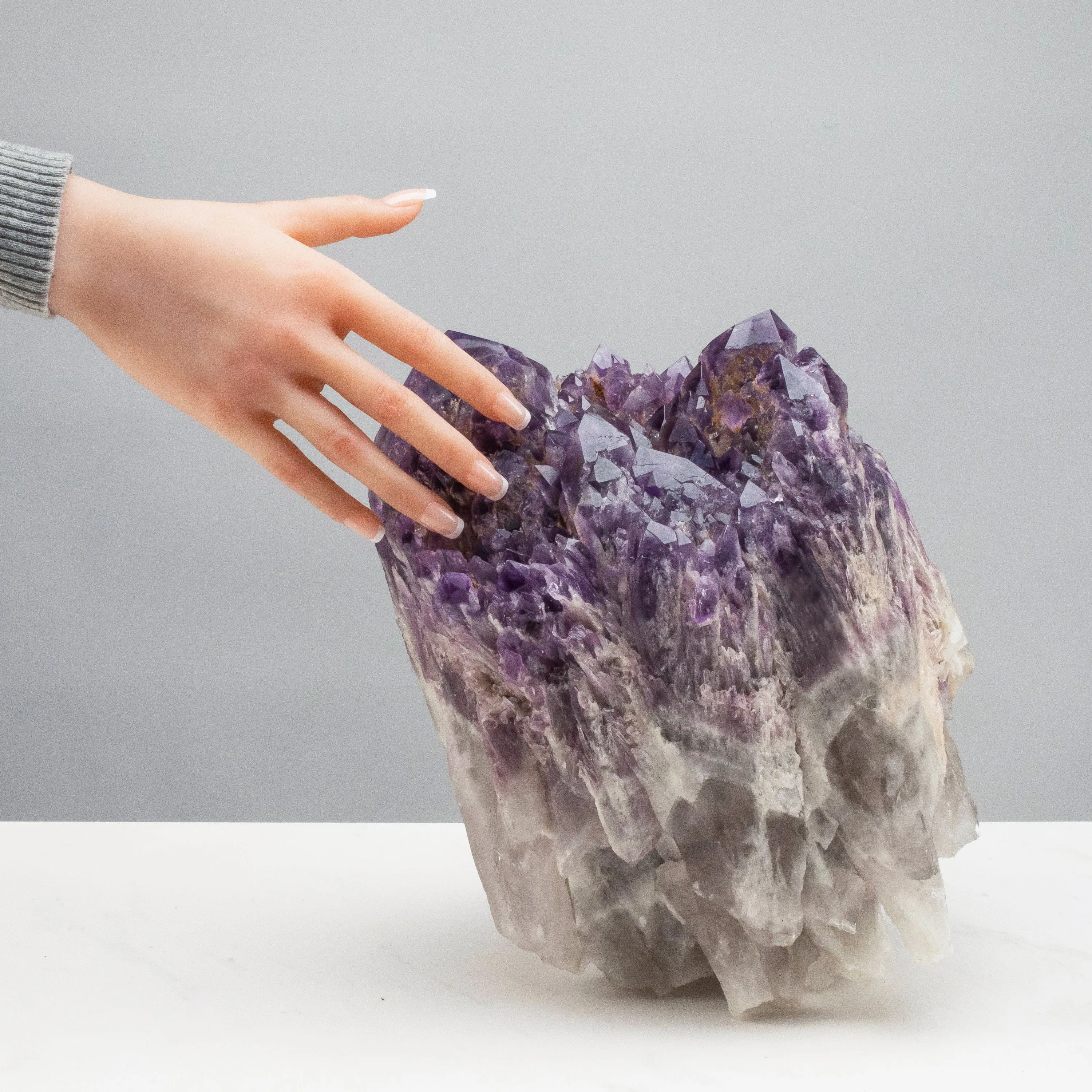 Elestial Amethyst Cluster Point from Brazil - 26lbs / 11