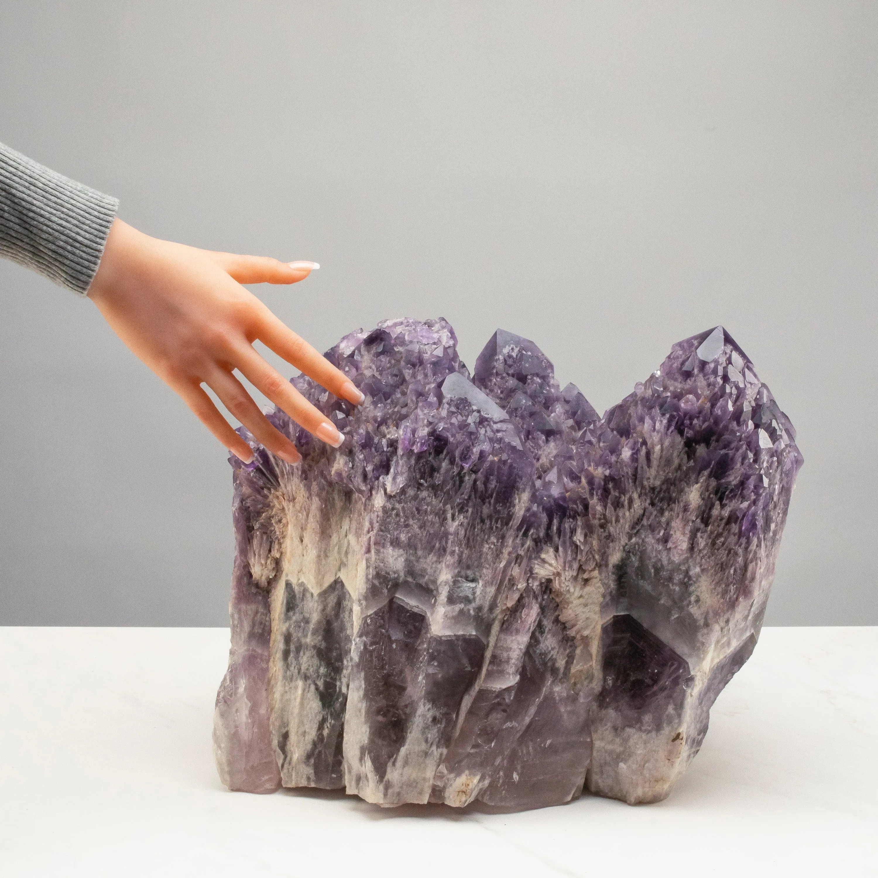 Elestial Amethyst Cluster Point from Brazil - 75lbs / 14