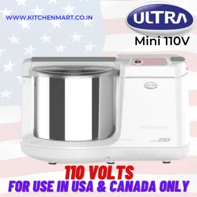 Elgi Ultra Mini Table Top Wet Grinder, 1.25L (110 Volts for use in USA & Canada)