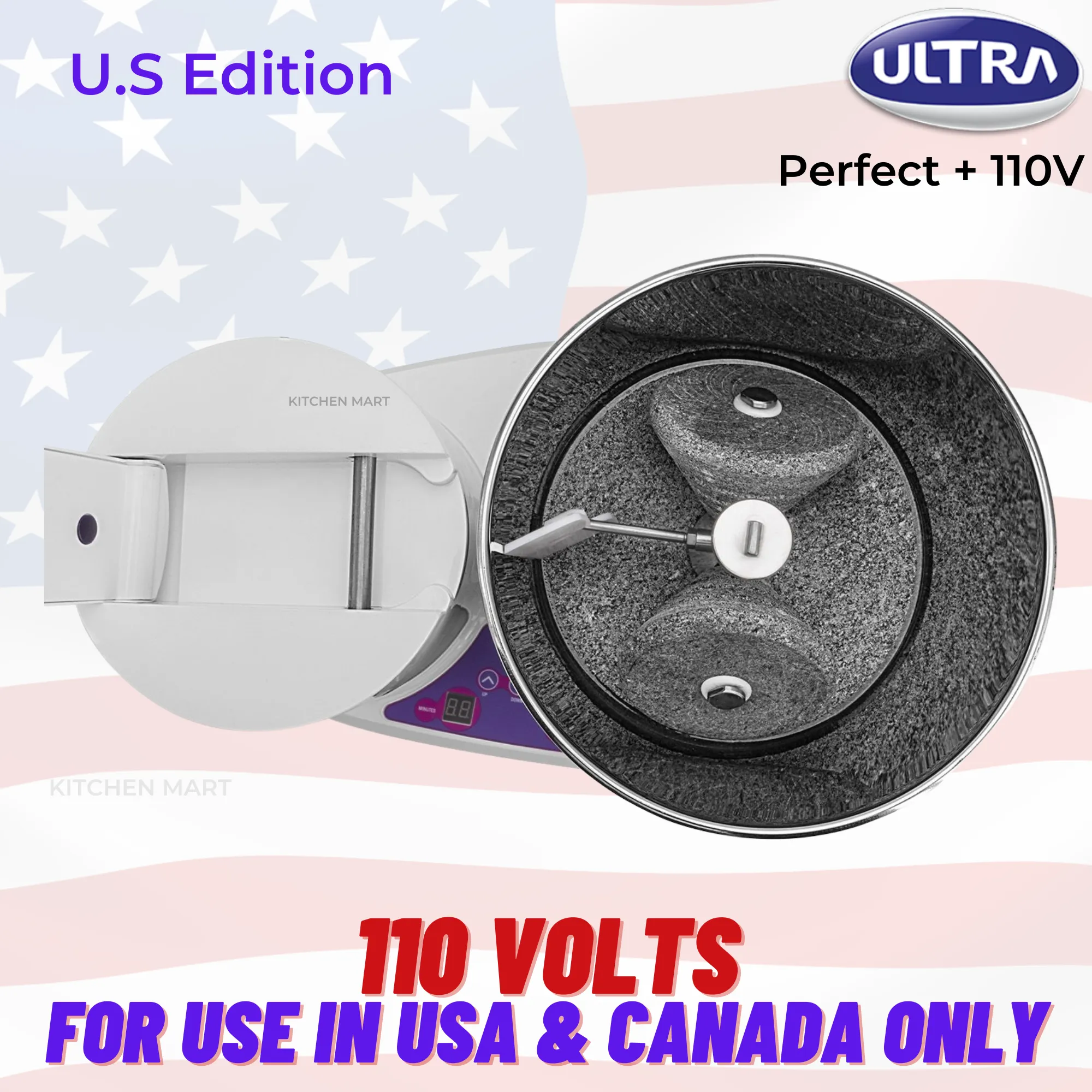 ELGI ULTRA PERFECT Plus with Timer WET GRINDER, 2 LITRES, 110 VOLTS FOR USE IN USA & CANADA ONLY