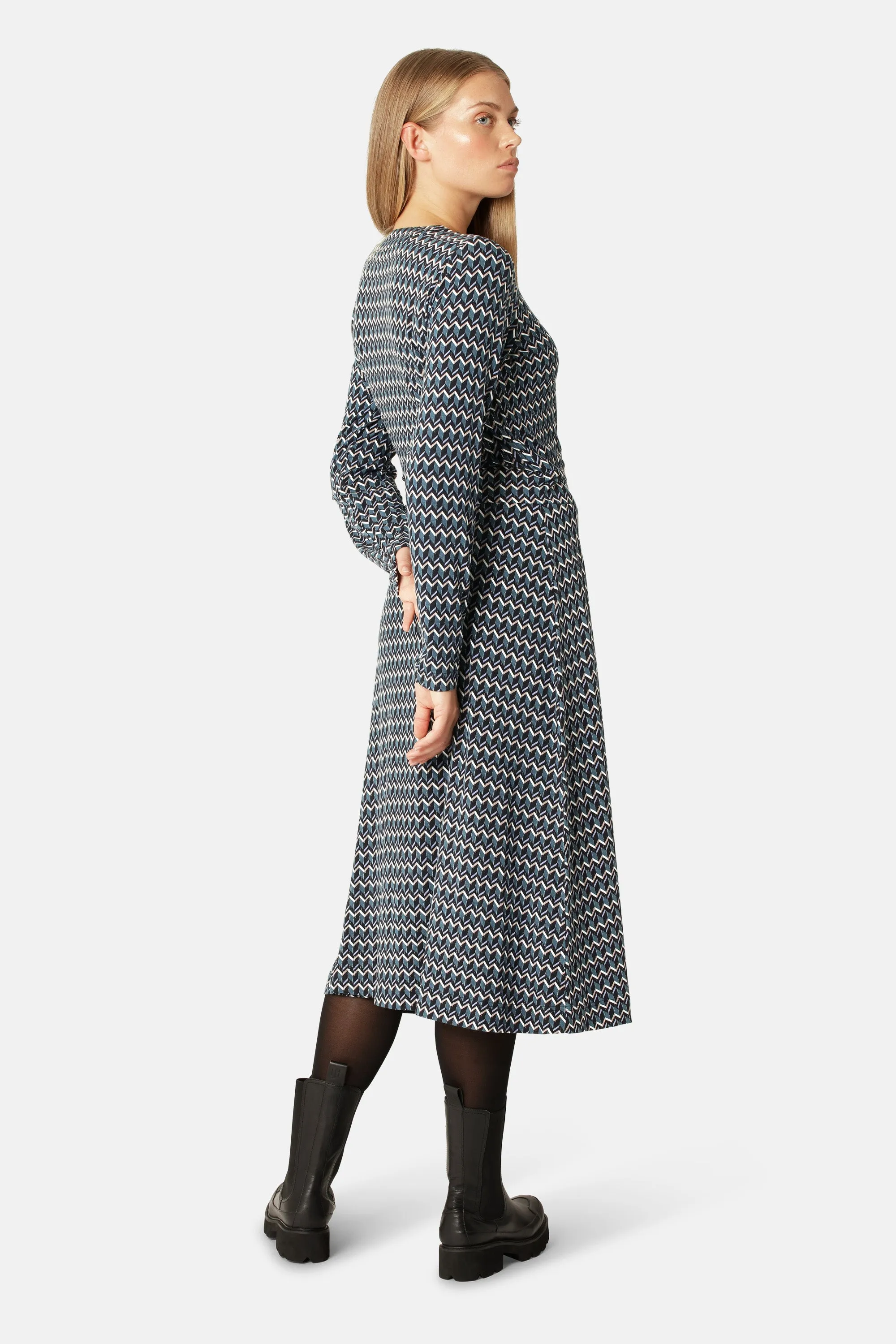 Elisa Harlekin Wrap Dress - Dark Indigo