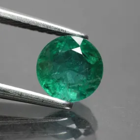 Emerald | deep green, natural, round cut 6mm*, AAAA quality, Zambia, 0.75 ct