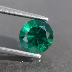 Emerald | Lab-Created Hydrothermal, round cut 6 mm, VS 0.8 ct