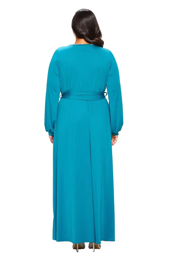 Espinoza Surplice Maxi Dress