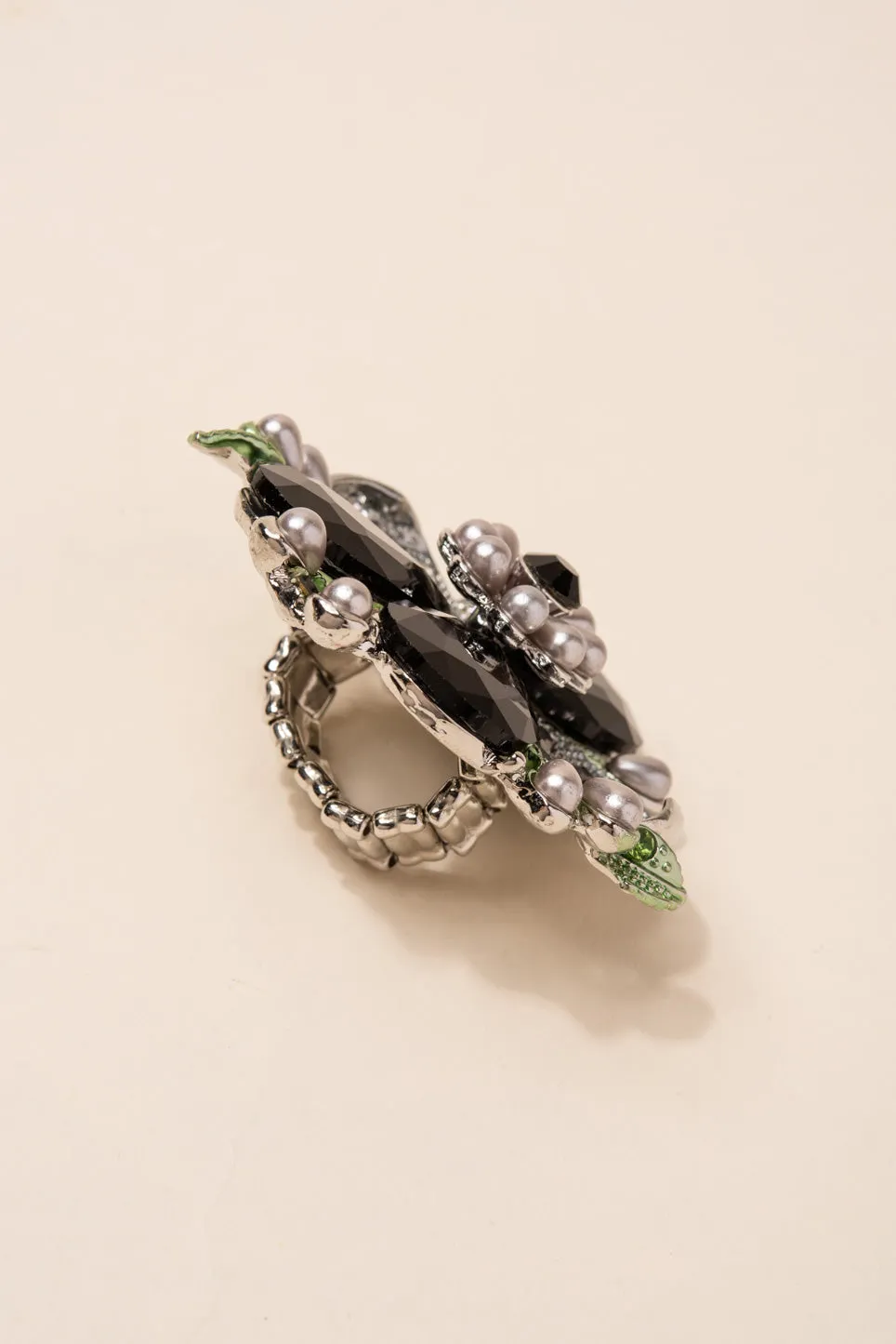 Everleigh Statement Flower Stretch Ring