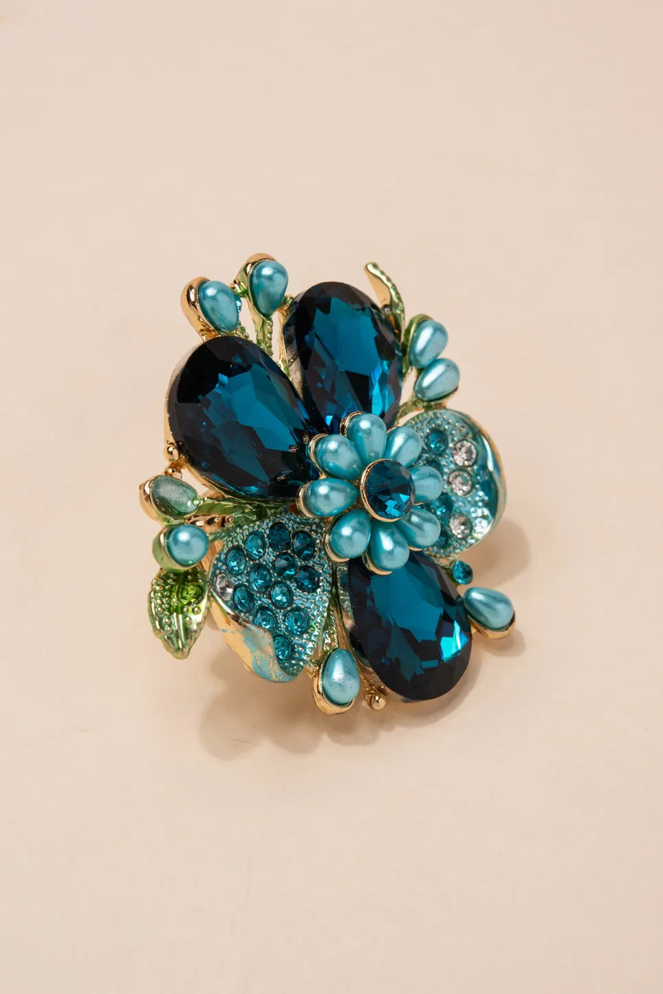 Everleigh Statement Flower Stretch Ring