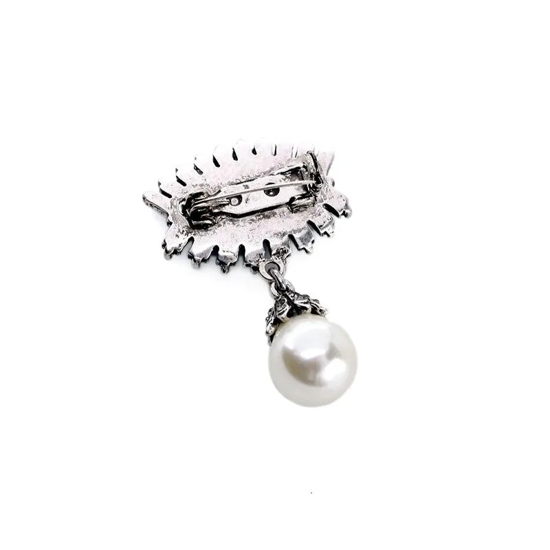 Evil  Eye with Pearl  Brooch