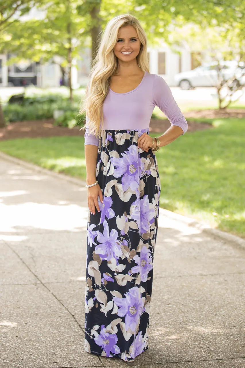 Floral Long Sleeve Maxi Dress