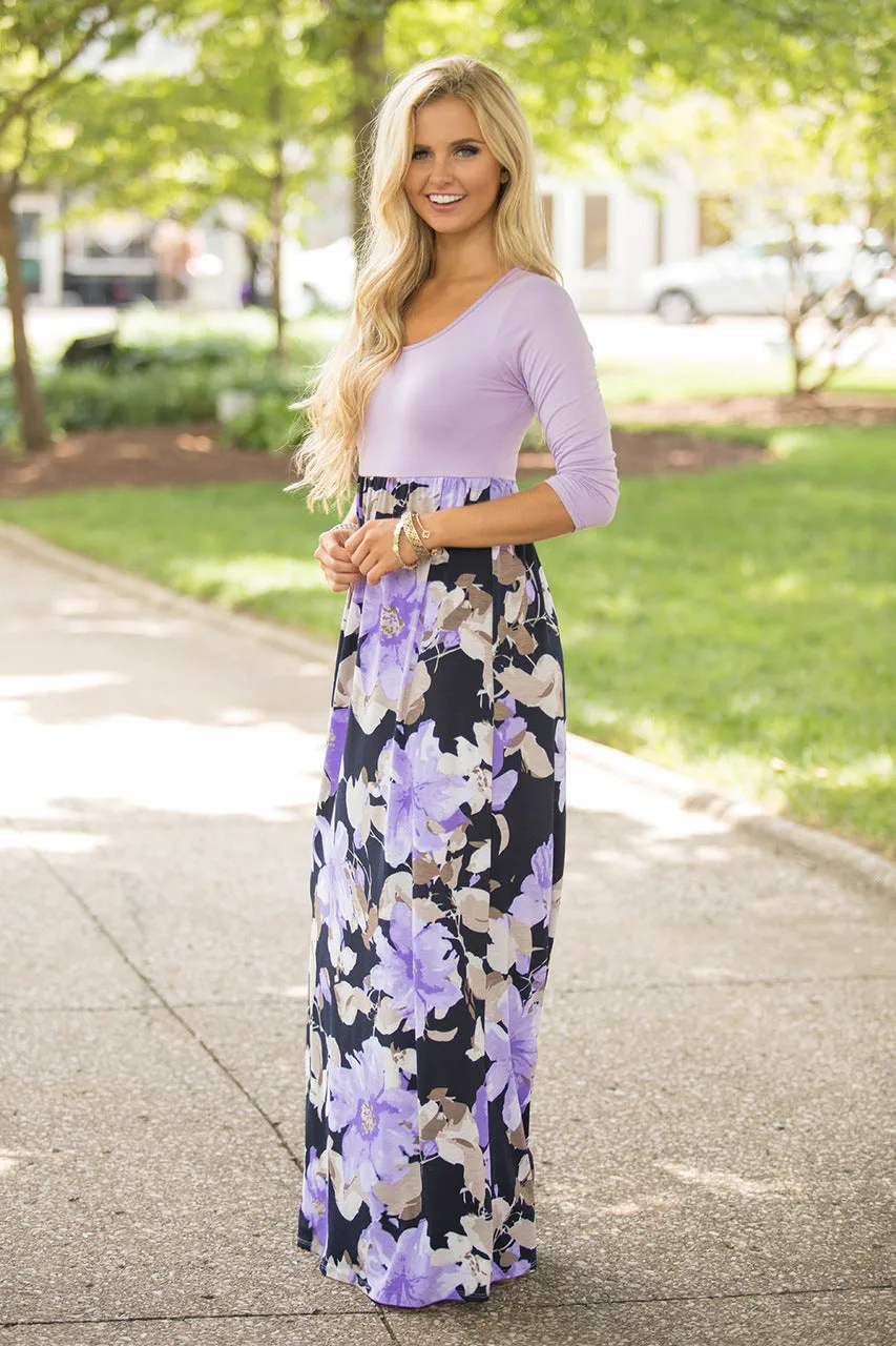 Floral Long Sleeve Maxi Dress