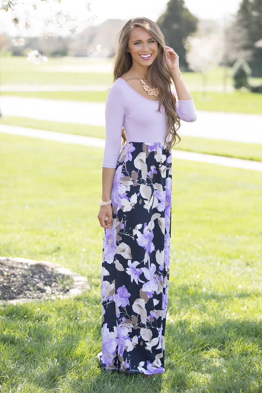 Floral Long Sleeve Maxi Dress