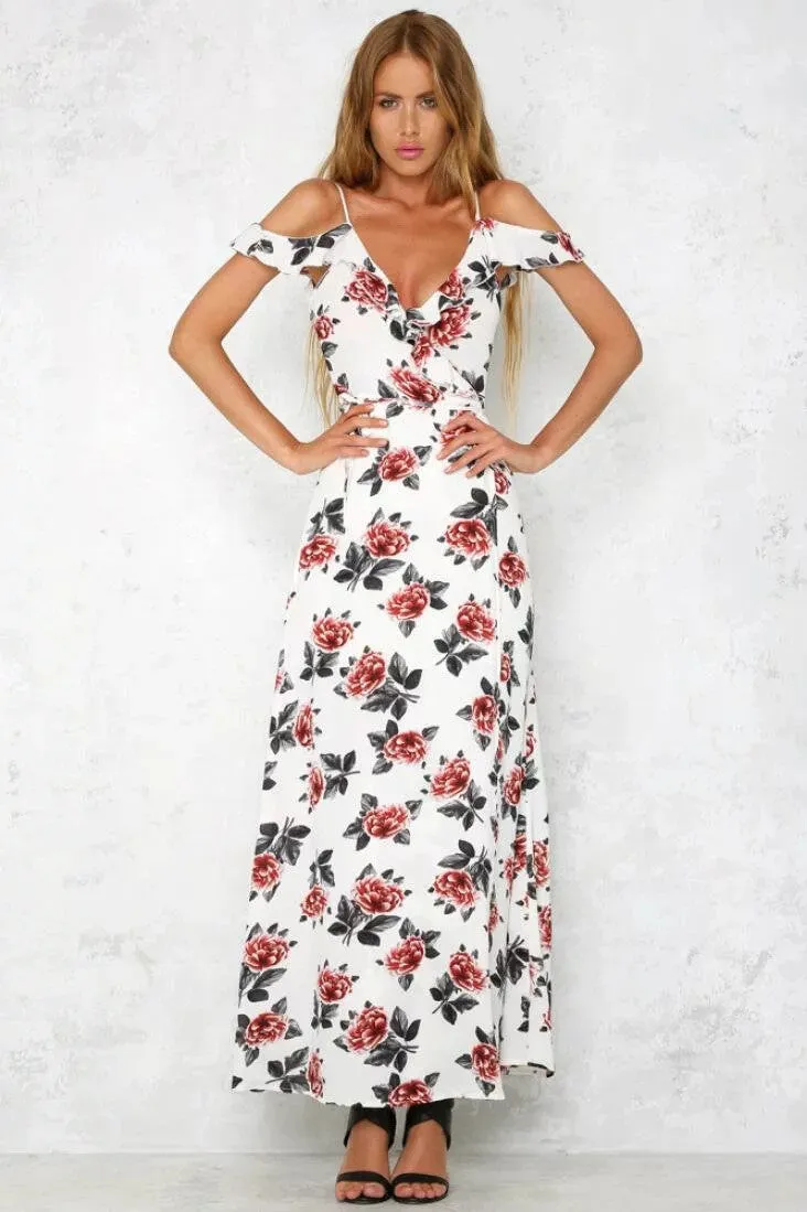 Floral Maxi Slit Dress