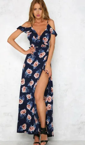 Floral Maxi Slit Dress