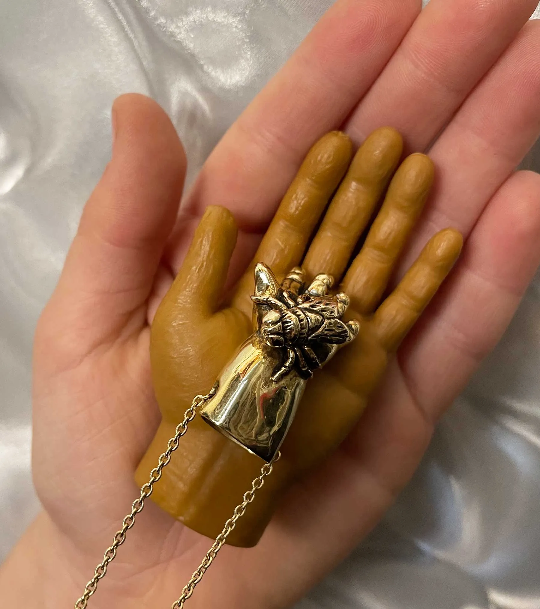 Fly in Hand Necklace