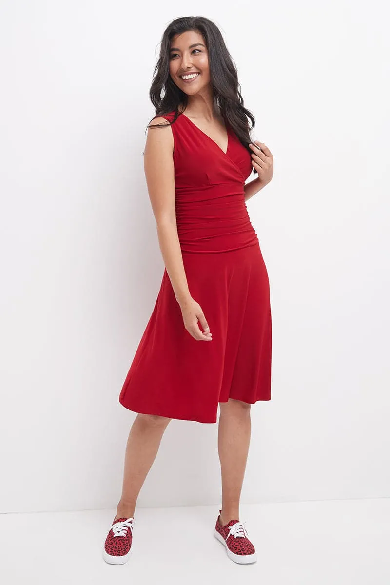 Form-Fitting Sleeveless Dress with Tummy Control