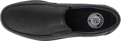 G-Comfort Black Slip On Shoes Leather Shoe Water Resistant A-905S