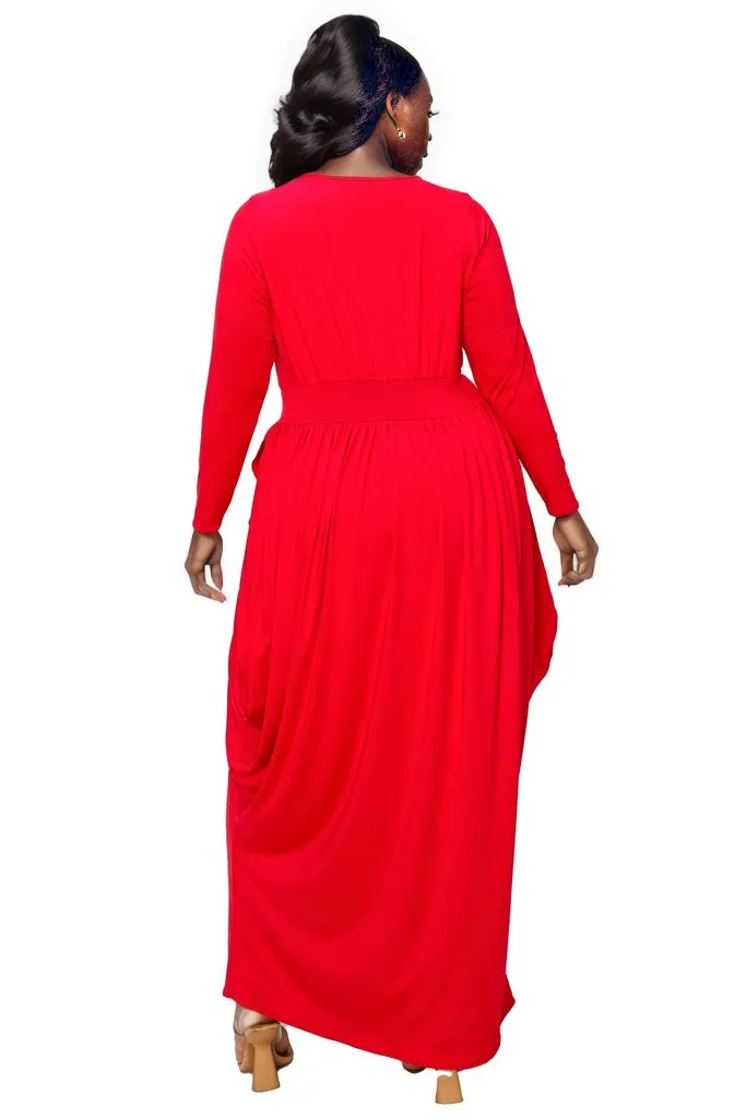 Giuliana Tulip Hem Maxi Dress