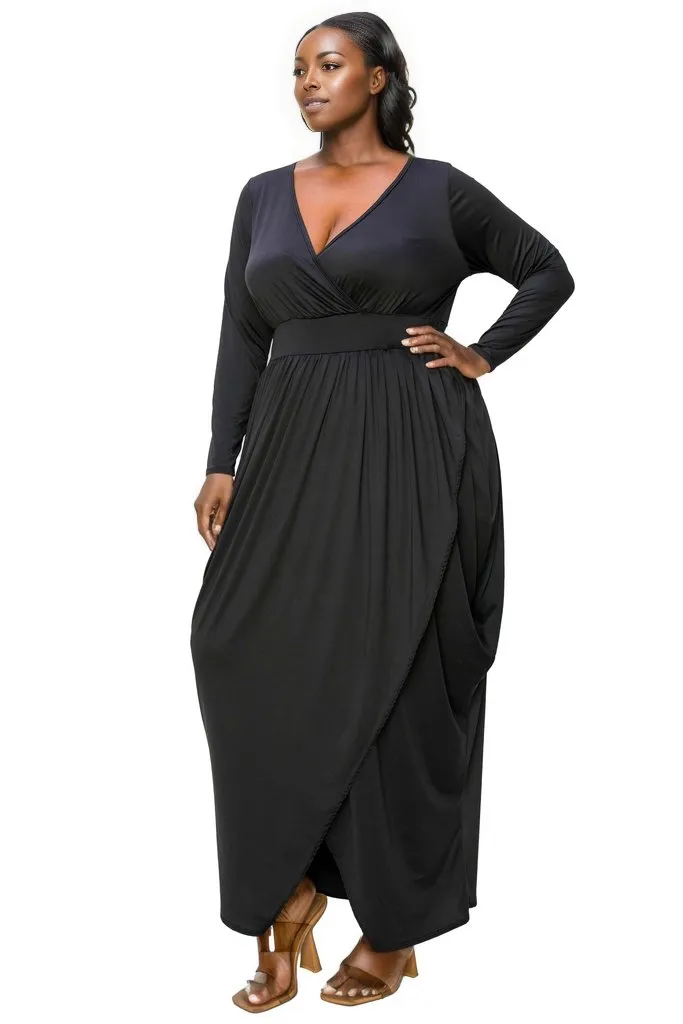 Giuliana Tulip Hem Maxi Dress