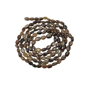 Golden Brown Chocolate Sapphire Gemstone Cabochon Loose Beads : 96.85cts Natural Unheated Oval Plain Nuggets 6*4mm - 7*5mm 25.25"