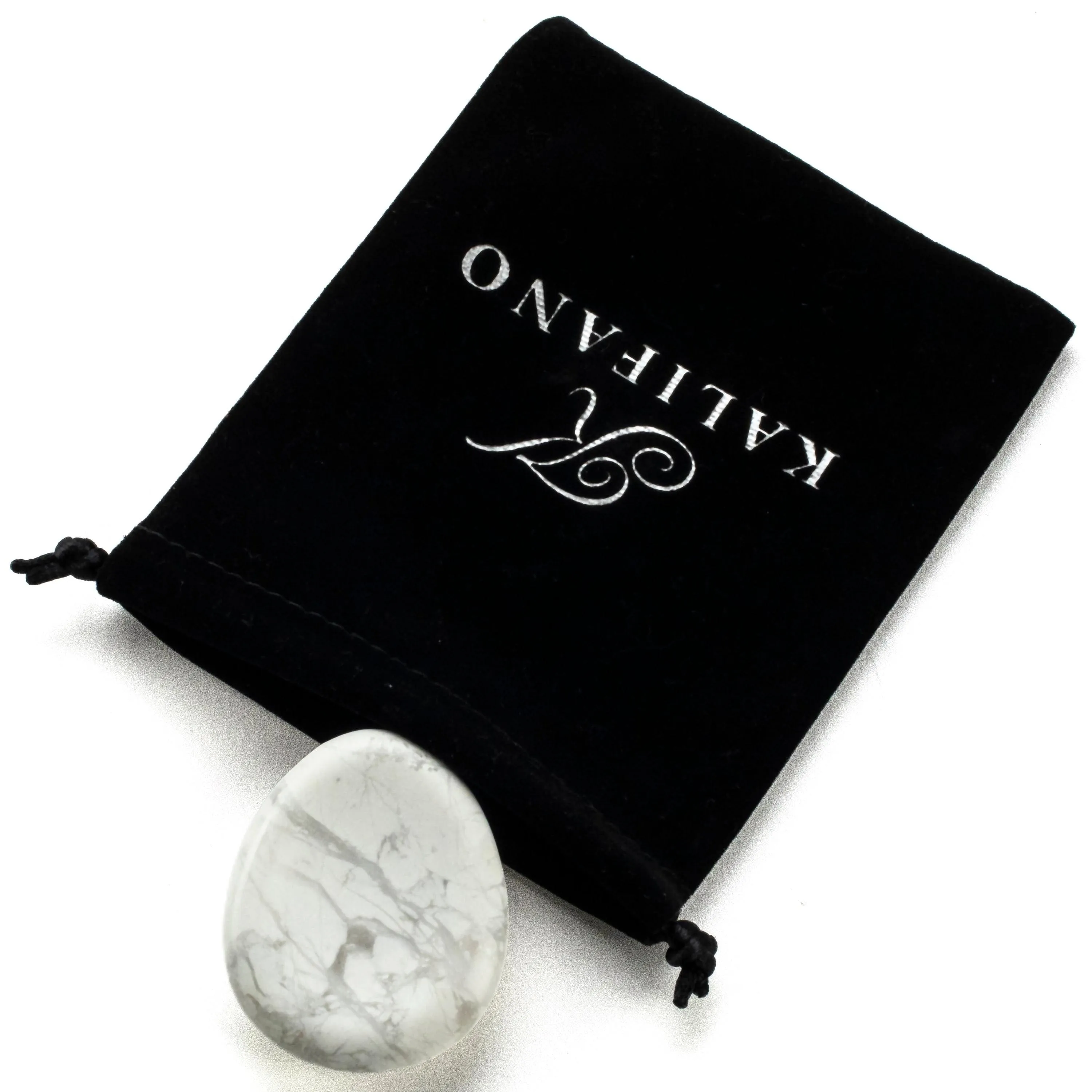 Howlite Worry Stone Natural Gemstone Carving