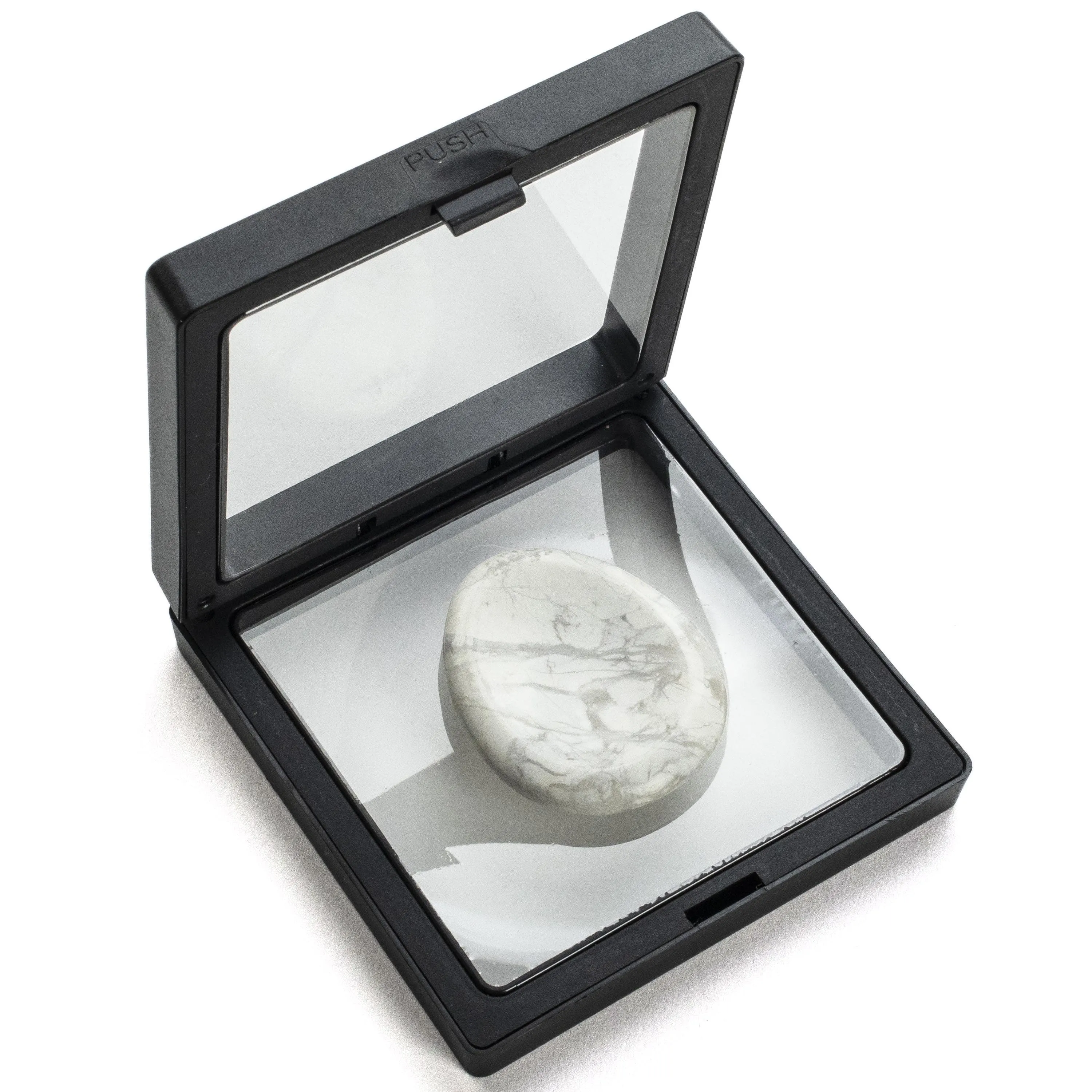 Howlite Worry Stone Natural Gemstone Carving