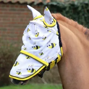 Hy Equestrian Bee Fly Mask with Ears and Detachable Nose